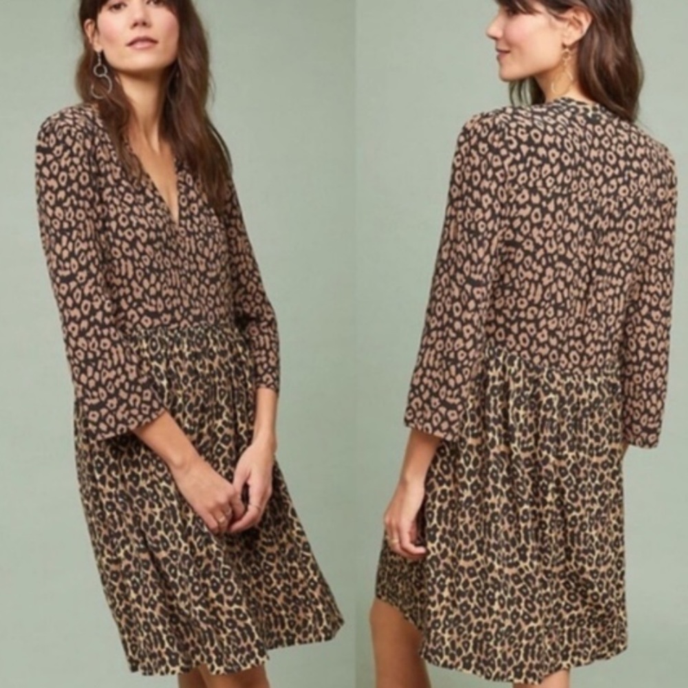 NWT Maeve leopard mini dress